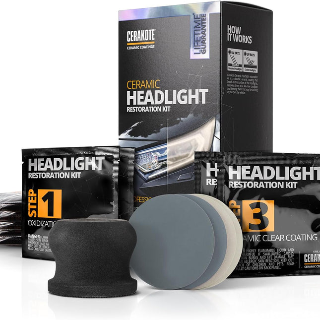 Ceramic Headlight Restoration Kit - 10 Wipe Kit