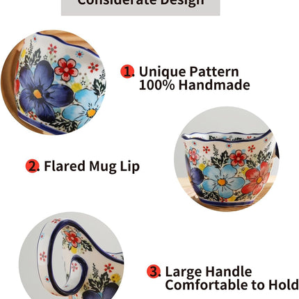 2023 Updated 18.6oz Ceramic Soup Bowl with Loop Handle