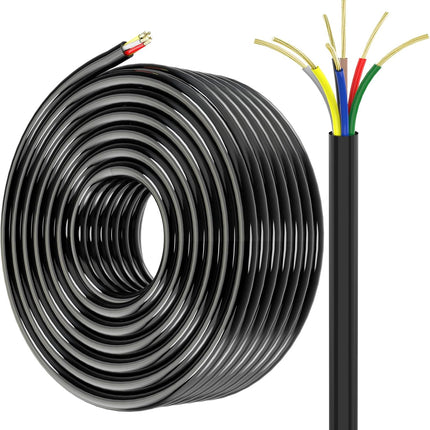 50FT 7-Way 14 Gauge Trailer Wiring Harness