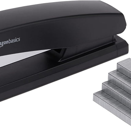 Desktop Office Stapler, 25-Sheet Capacity, Black, 3-Pack with 1000 Staples