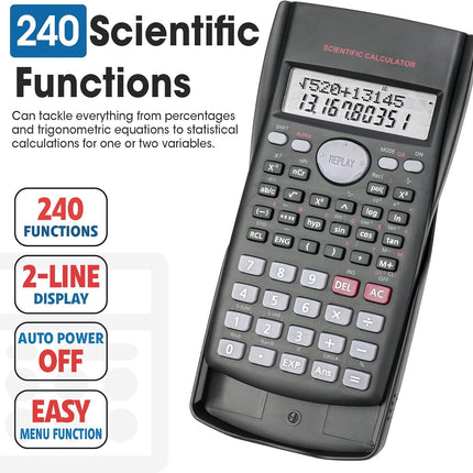2 Pack Scientific Calculators with 2-Line Large Screen Display