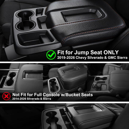 Center Console Hanging Organizer Box for Split-Bench Folding Seats