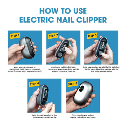 2026 Upgraded 3-in-1 Electric Nail Clipper with LED Light