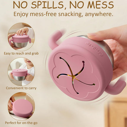 12 oz Spill-Proof Stainless Snack Container for Kids
