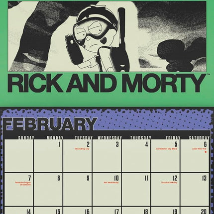 2027 Animated Sci-Fi Wall Calendar
