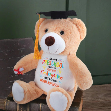 Kindergarten Here I Come Personalized Graduation Teddy Bear 2026