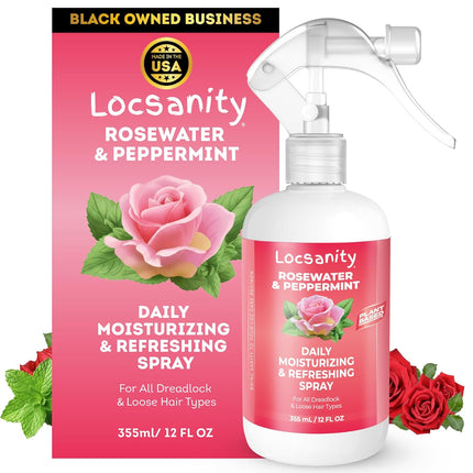 Daily Moisturizing Rosewater & Peppermint Loc Spray, 12 fl oz