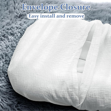 Muslin Baby Lounger Cover Soft Organic Cotton Slipcover Fits Newborn Lounger for Baby Boys and Girls (White)