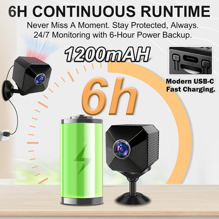 Mini 4K Wireless Indoor Security Camera