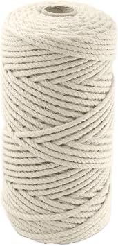 4mm x 300 ft White Jute Rope Twine for Gardening, Crafts, Packing, Decor, and Gift Wrapping