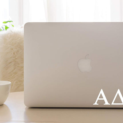 Alpha Delta Pi Greek Sorority White Sticker Decal, 2.5 Inches