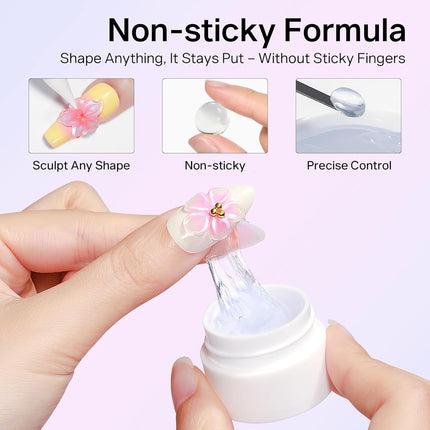 3PCS 3D Sculpting Gel Nail Art Builder Gel Set