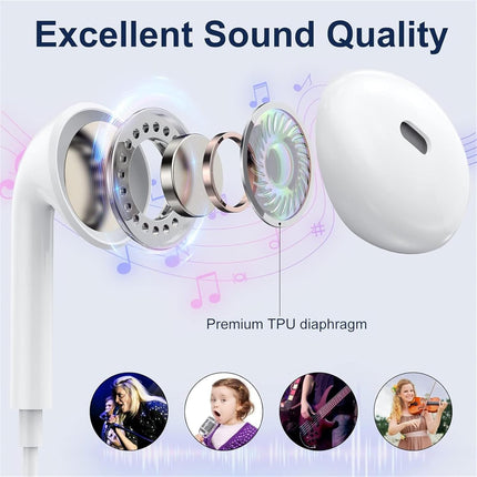 NexWave OndaNex USB C Headphones for iPhone 17/16/15 Pro Max Plus Type C Earphones with — Smart Tech