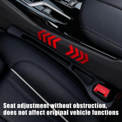 2-Piece Black Car Seat Gap Filler Organizer