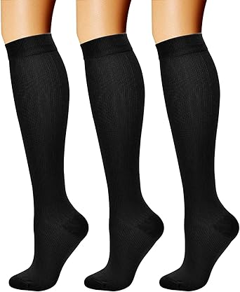 CHARMKING Compression Socks 15-20 mmHg for Men and Women, 3 Pairs