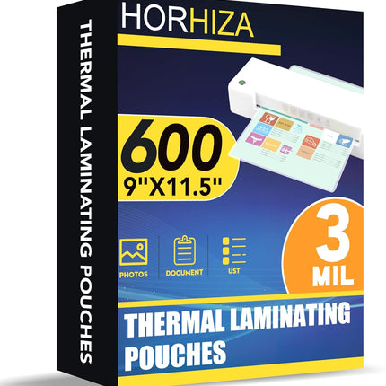 600 Pack Clear 3 Mil Letter Size Thermal Laminating Pouches