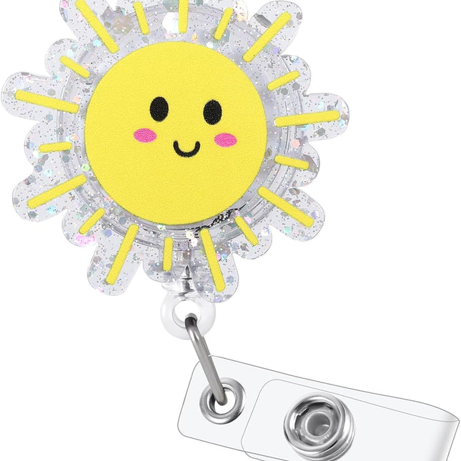 Funny Happy Sunshine Nurse Badge Reel