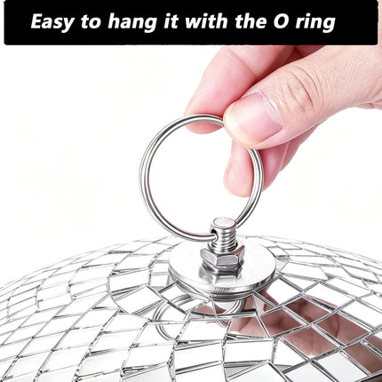 2-Pack 8-Inch Hanging Mirror Disco Balls with Replacement Mirrors