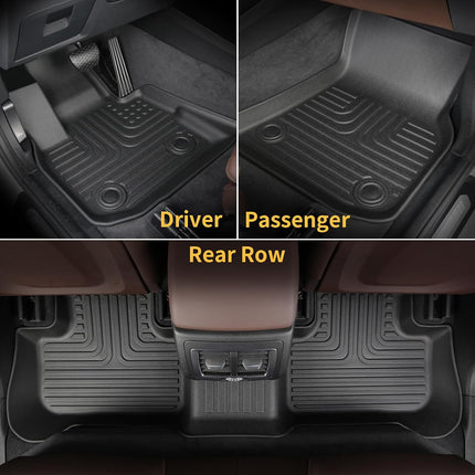 All-Weather TPE Floor Mat Liner Set, Black