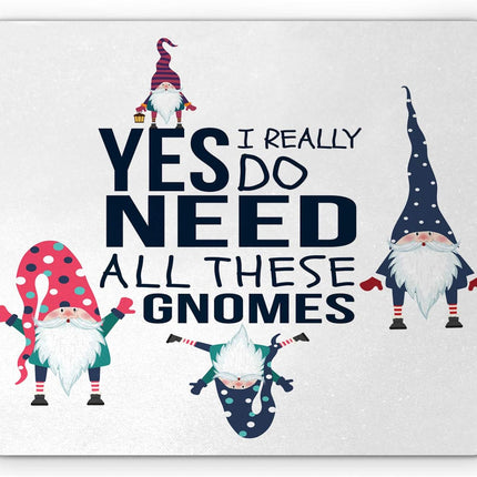 Gnome Christmas Garden Saying Mouse Pad - Dark Sky