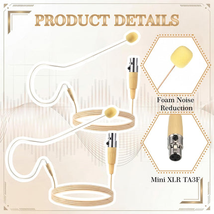NexWave OndaNex Sabary in Ear Back Electric Headset Microphone Mini XLR 3 Pin TA3F Plug Mic — Smart Tech