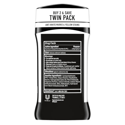 Men UltraClear Black + White Antiperspirant Deodorant, 2 Count, 2.7 oz