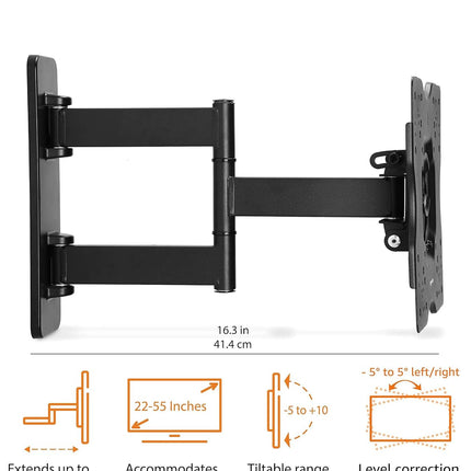 Full Motion Articulating TV Wall Mount for 26"-55" TVs