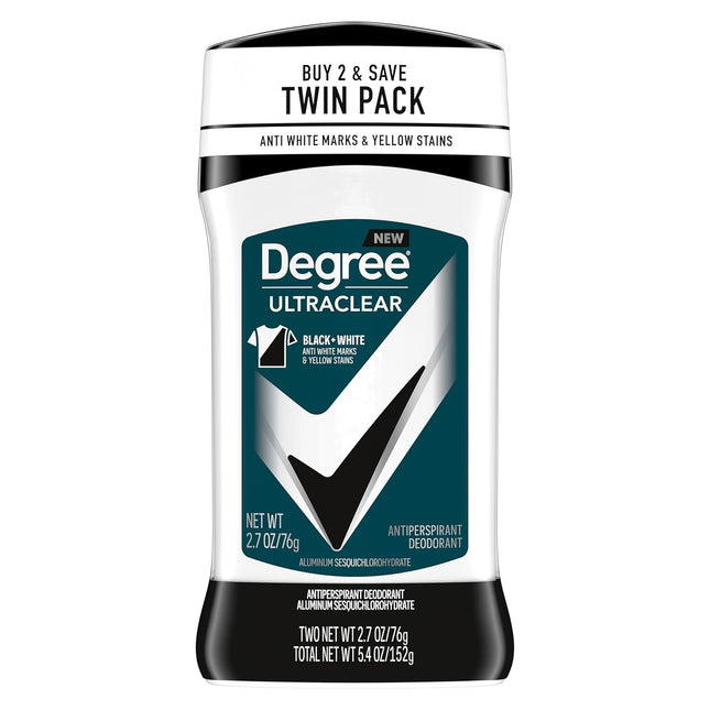 Men UltraClear Black + White Antiperspirant Deodorant, 2 Count, 2.7 oz