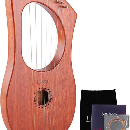 7 String Lyre Harp Kit with Tuning Wrench and Bag