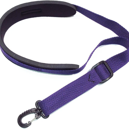 Purple Neoprene Padded Saxophone Strap with Locking Swivel Snaphook