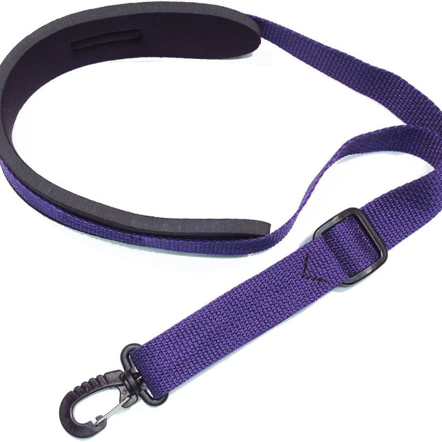 Purple Neoprene Padded Saxophone Strap with Locking Swivel Snaphook