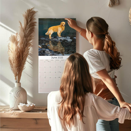 Golden Retriever Calendar 2027 - 16 Month Dog Wall Calendar