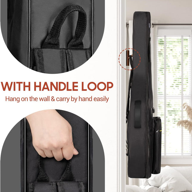 41 In Acoustic Guitar Gig Bag with 0.35 In Padding, Black