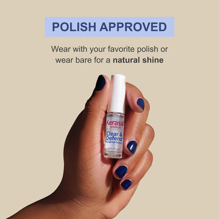 Advanced Clear & Defend Nail Renewal, Polish-Compatible Nail Repair with Urea and Spirulina, 0.13 Fl Oz