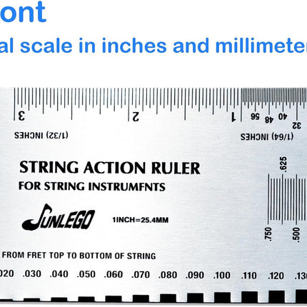 Guitar Action Gauge Ruler, String Height Gauge for Guitar