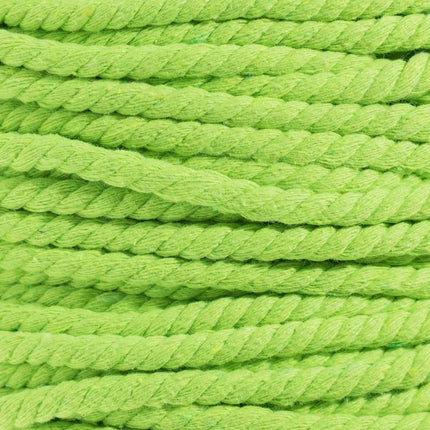 SourceToHome FuenteACasa Super Soft 3 Strand Twisted Cotton Rope (Lime Green, 1/4 Inch x 10 Feet) — Home & Lifestyle