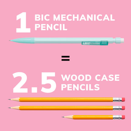 Pastel Xtra-Smooth Mechanical Pencils with Erasers, 0.7mm, 24 Count