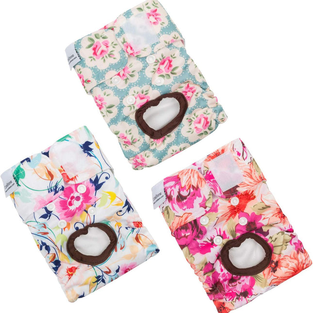 Female Washable Dog Diapers, 3 Pack
