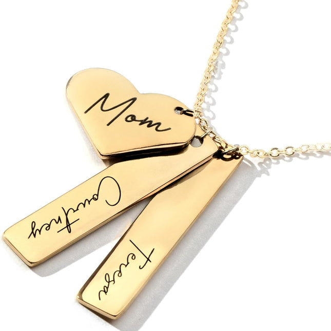 HomeChef ChefDelHogar MignonandMignon Custom Name Bar Necklace with Heart Charm — Kitchen & Home