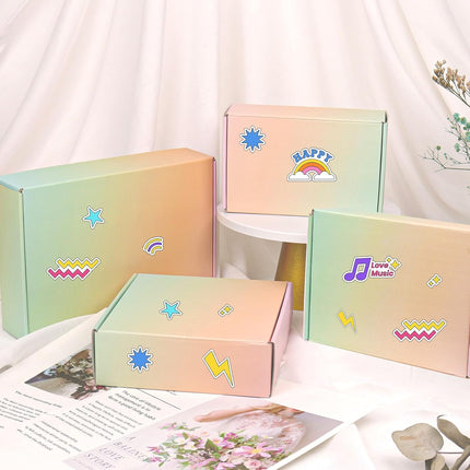 6x4x2 Small Shipping Boxes, 30 Pack Color Cardboard Boxes for Shipping Packing Mailing