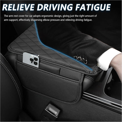 Upgraded Microfiber Leather Car Armrest Cover