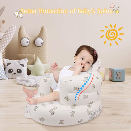 Inflatable Baby Floor Seat for Babies 3 Months & Up - Bear