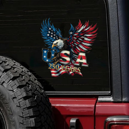 2pcs USA 250th Anniversary 1776-2026 Vinyl Car Decals