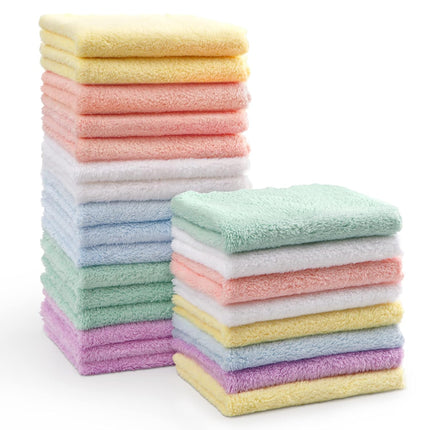 Baby Microfiber Coral Fleece Washcloths, 24 Pack