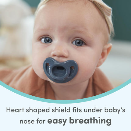 Timeless Comfy Pacifier | 100% Silicone, One-Piece Design | BPA-Free | 5-Pack, 0-6M