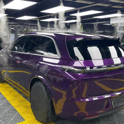 Forged Gloss Carbon Fiber Vinyl Wrap Roll, Purple, 1 ft x 3.5 ft