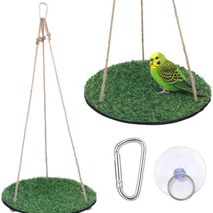 TerraBound TierraRumbo Large Bird Foraging Mat Toys, Bird Grass Hammock Swing Mat for Parrot — Outdoor & Adventure