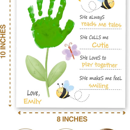 Mother's Day DIY Flower Handprint Keepsake Kit, Pack of 4