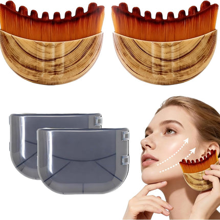 2-Piece Lymphatic Contour Face Brush Set with Portable Case