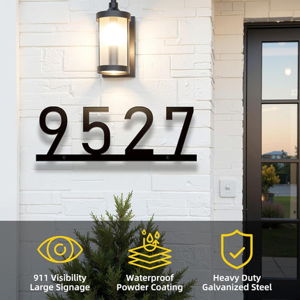 SourceToHome FuenteACasa House Numbers for Outside, Personalized Metal House Number Sign — Home & Lifestyle